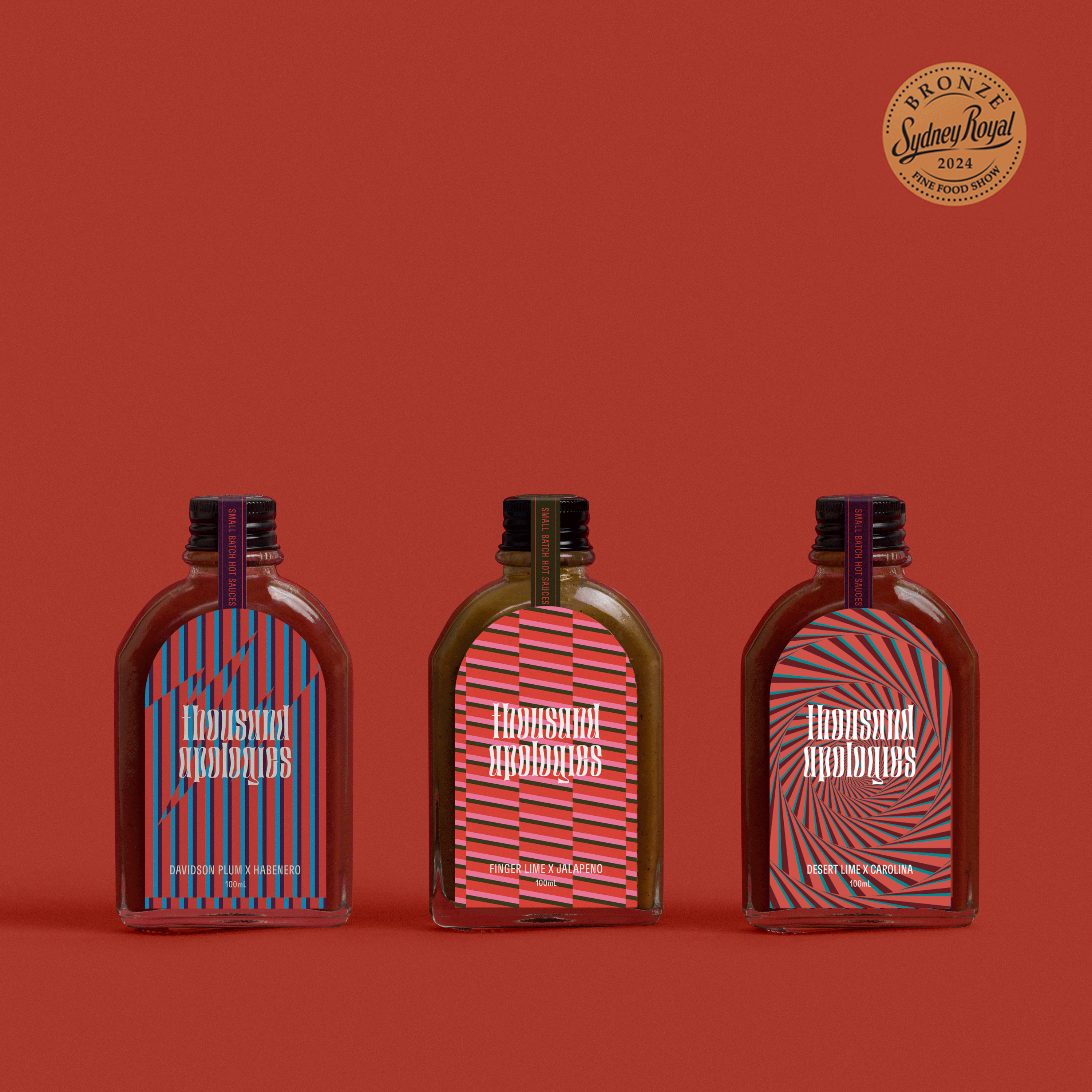 No Apologies – Three (mild, med, hot levels) flavours