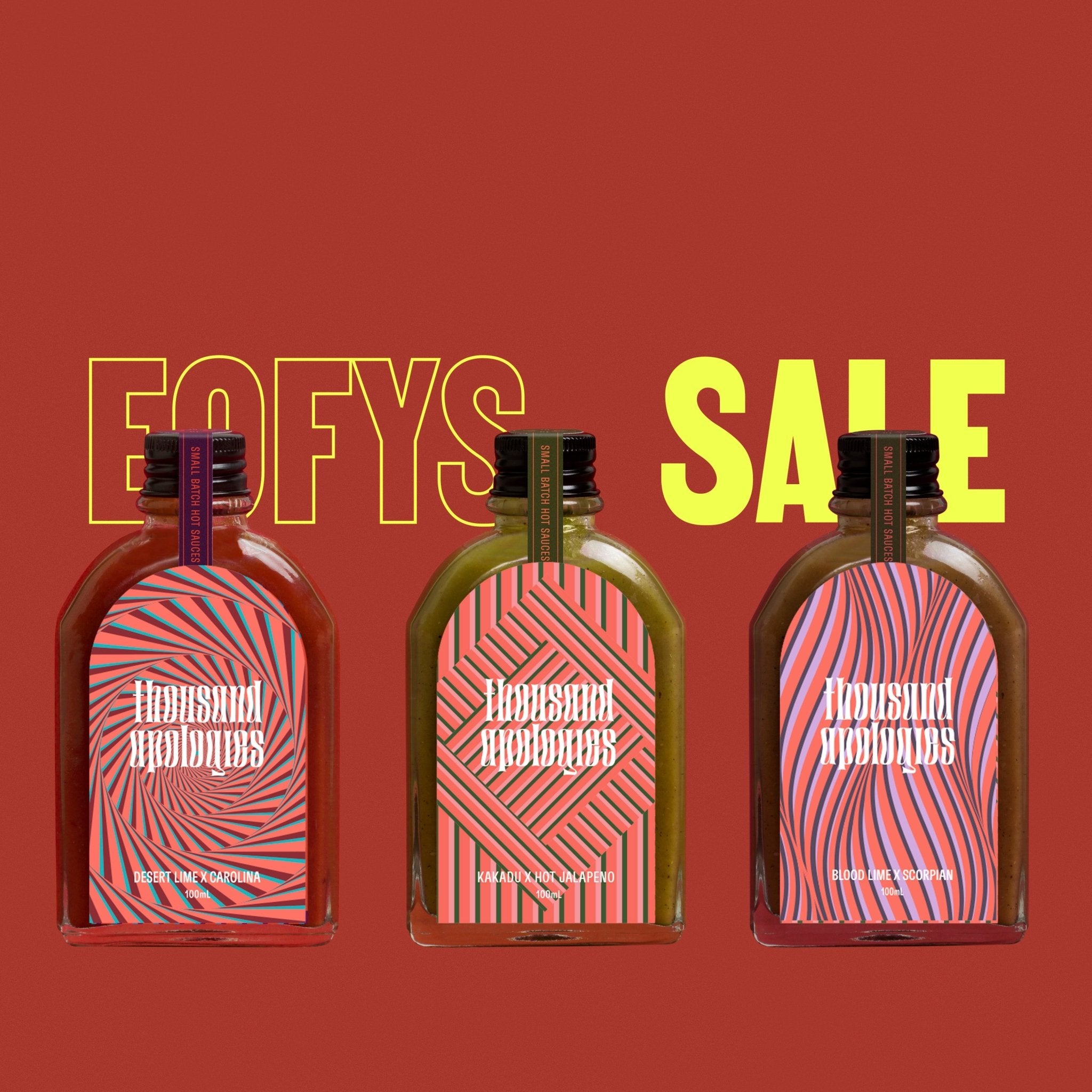 Hot Trois – Three Hot Flavours - Thousand Apologies, Hot Sauces